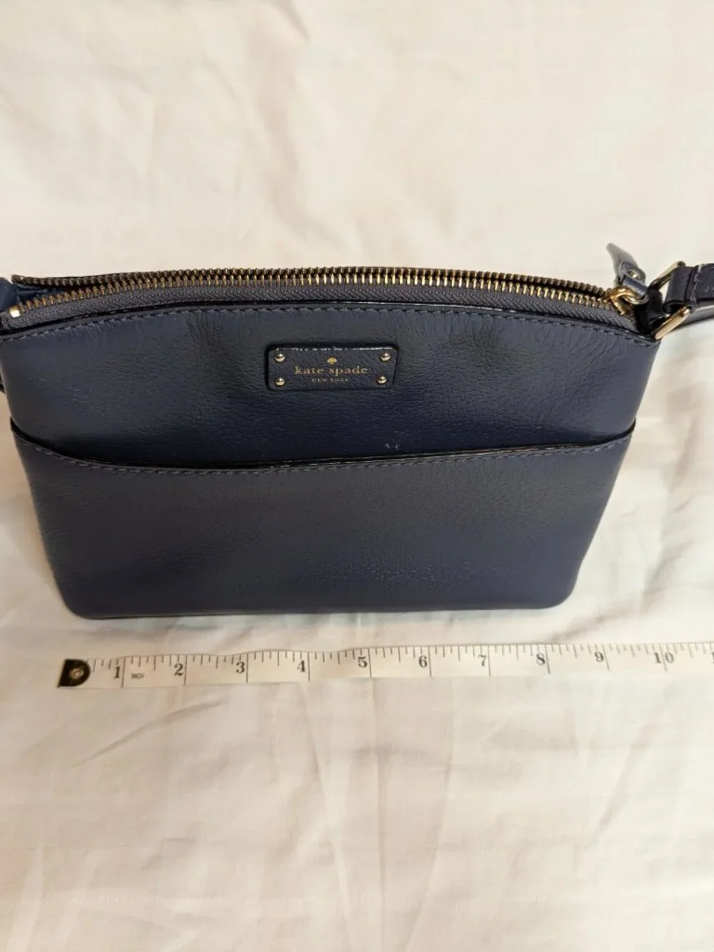 Kate Spade Grove Street Millie Crossbody bag in Gray-Blue, matching change purse